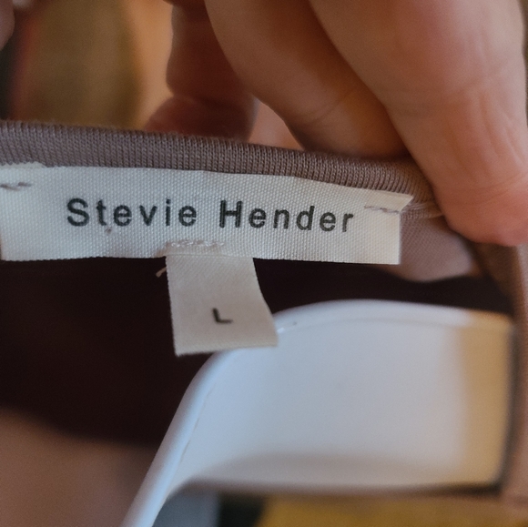 Stevie Hender tan/sand t-shirt shorts sleeve dress szL never worn - Picture 4 of 6